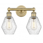 Cindyrella Small Bathroom Vanity Light - Brushed Brass / Clear Seedy