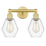 Cindyrella Small Bathroom Vanity Light - Satin Gold / Clear