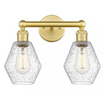 Cindyrella Small Bathroom Vanity Light - Satin Gold / Clear Seedy