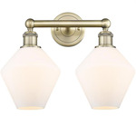 Cindyrella Medium Bathroom Vanity Light - Antique Brass / Matte White