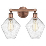 Cindyrella Medium Bathroom Vanity Light - Antique Copper / Clear Seedy