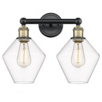 Cindyrella Medium Bathroom Vanity Light - Matte Black / Antique Brass / Clear