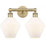 Cindyrella Medium Bathroom Vanity Light - Brushed Brass / Matte White