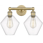 Cindyrella Medium Bathroom Vanity Light - Brushed Brass / Clear
