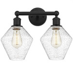 Cindyrella Medium Bathroom Vanity Light - Matte Black / Clear Seedy