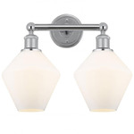 Cindyrella Medium Bathroom Vanity Light - Polished Chrome / Matte White