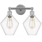 Cindyrella Medium Bathroom Vanity Light - Polished Chrome / Clear