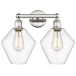 Cindyrella Medium Bathroom Vanity Light - Polished Nickel / Clear