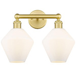 Cindyrella Medium Bathroom Vanity Light - Satin Gold / Matte White