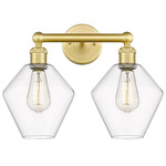 Cindyrella Medium Bathroom Vanity Light - Satin Gold / Clear