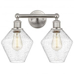 Cindyrella Medium Bathroom Vanity Light - Satin Nickel / Clear Seedy