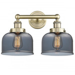Bell Large Bathroom Vanity Light - Antique Brass / Smoked