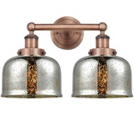 Bell Large Bathroom Vanity Light - Antique Copper / Mercury