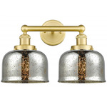 Bell Large Bathroom Vanity Light - Satin Gold / Mercury