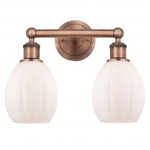 Eaton Bathroom Vanity Light - Antique Copper / Matte White