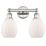 Eaton Bathroom Vanity Light - Polished Nickel / Matte White