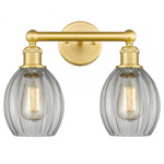 Eaton Bathroom Vanity Light - Satin Gold / Clear