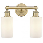 Clymer Bathroom Vanity Light - Brushed Brass / Matte White