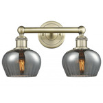 Fenton Bathroom Vanity Light - Antique Brass / Smoked