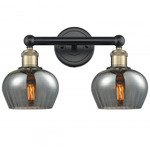 Fenton Bathroom Vanity Light - Matte Black / Antique Brass / Smoked