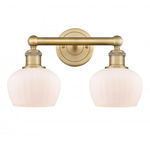 Fenton Bathroom Vanity Light - Brushed Brass / Matte White