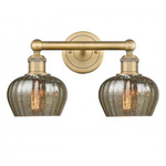 Fenton Bathroom Vanity Light - Brushed Brass / Mercury