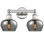 Fenton Bathroom Vanity Light - Polished Nickel / Smoked
