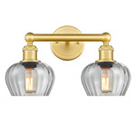 Fenton Bathroom Vanity Light - Satin Gold / Clear