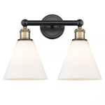 Berkshire Cone Bathroom Vanity Light - Matte Black / Antique Brass / Matte White