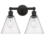 Berkshire Cone Bathroom Vanity Light - Oil Rubbed Bronze / Clear Seedy