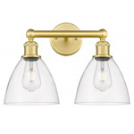 Bristol Glass Bathroom Vanity Light - Satin Gold / Clear