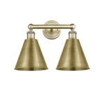 Ballston Cone Bathroom Vanity Light - Antique Brass