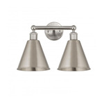 Ballston Cone Bathroom Vanity Light - Satin Nickel