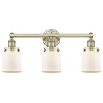 Bell Small Bathroom Vanity Light - Antique Brass / Matte White