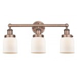 Bell Small Bathroom Vanity Light - Antique Copper / Matte White