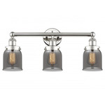 Bell Small Bathroom Vanity Light - Polished Nickel / Smoked