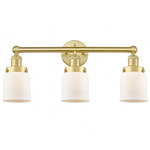 Bell Small Bathroom Vanity Light - Satin Gold / Matte White