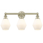 Cindyrella Small Bathroom Vanity Light - Antique Brass / Matte White