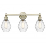 Cindyrella Small Bathroom Vanity Light - Antique Brass / Clear Seedy
