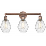 Cindyrella Small Bathroom Vanity Light - Antique Copper / Clear Seedy