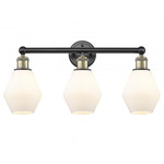 Cindyrella Small Bathroom Vanity Light - Matte Black / Antique Brass / Matte White