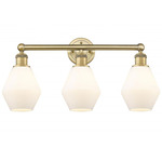 Cindyrella Small Bathroom Vanity Light - Brushed Brass / Matte White