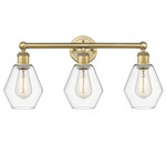 Cindyrella Small Bathroom Vanity Light - Brushed Brass / Clear
