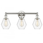 Cindyrella Small Bathroom Vanity Light - Polished Nickel / Clear