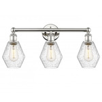 Cindyrella Small Bathroom Vanity Light - Polished Nickel / Clear Seedy
