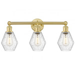 Cindyrella Small Bathroom Vanity Light - Satin Gold / Clear Seedy