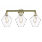 Cindyrella Medium Bathroom Vanity Light - Antique Brass / Clear