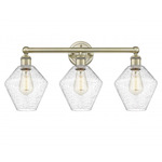 Cindyrella Medium Bathroom Vanity Light - Antique Brass / Clear Seedy