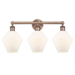 Cindyrella Medium Bathroom Vanity Light - Antique Copper / Matte White