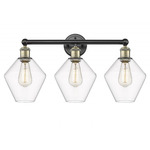 Cindyrella Medium Bathroom Vanity Light - Matte Black / Antique Brass / Clear